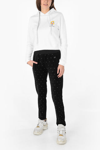 Embroidered cropped MASCOTTE hoodie