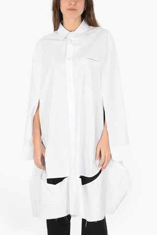 MM0 cut out details oversized shirt