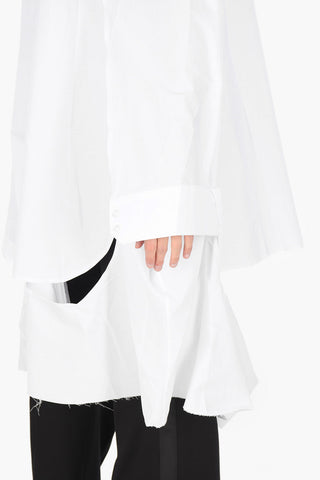 MM0 cut out details oversized shirt