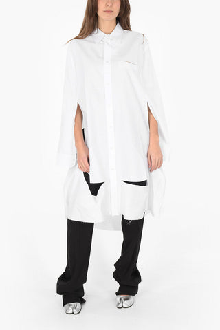 MM0 cut out details oversized shirt