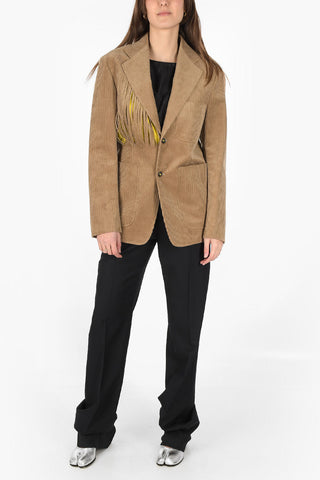 MM0 Zweiknopf-Cordjacke mit Klassischem Revers