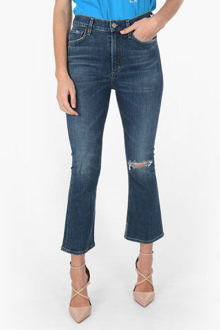 Mid wash DEMY flare jeans