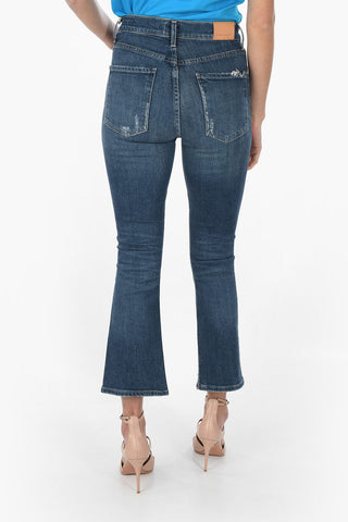 Mid wash DEMY flare jeans