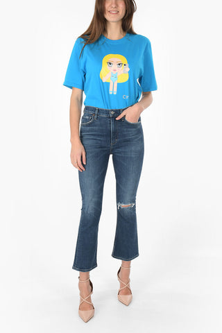 Mid wash DEMY flare jeans