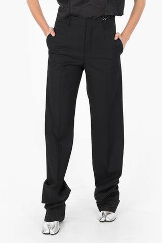 MM4 high waist straight pants with side pockets