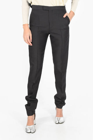 MM4 wool and silk straight pants