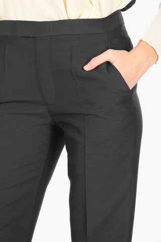 MM4 wool and silk straight pants