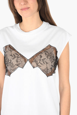 MM1 sleeveless t-shirt with lace detail