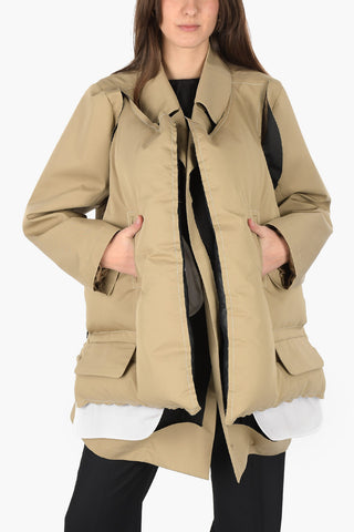 MM0 vintage effect padded outerwear jacket