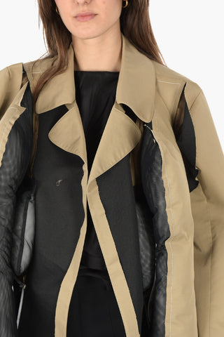 MM0 vintage effect padded outerwear jacket