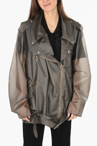 MM1 giubbotto biker oversized con chiusura zip