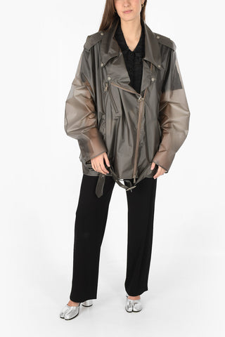 MM1 giubbotto biker oversized con chiusura zip