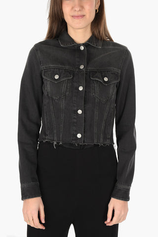 MM6 denim cropped jacket