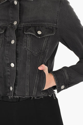 MM6 denim cropped jacket