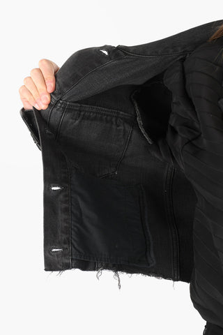 MM6 denim cropped jacket