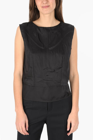 MM0 sleveless top with Embossed Pattern