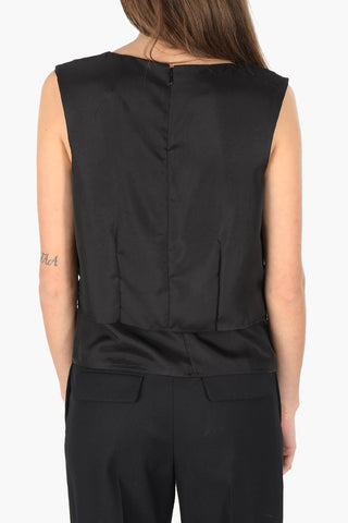 MM0 sleveless top with Embossed Pattern