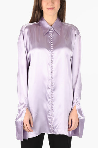 MM6 camicia con stampa sul dietro