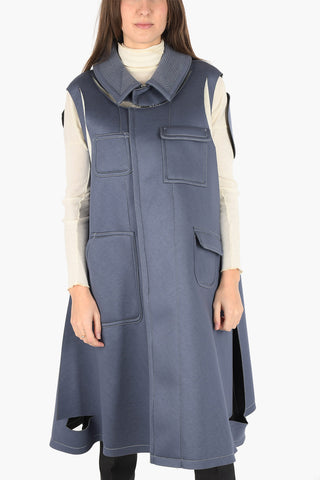 MM0 vintage effect coat with Touch Strap Closure 