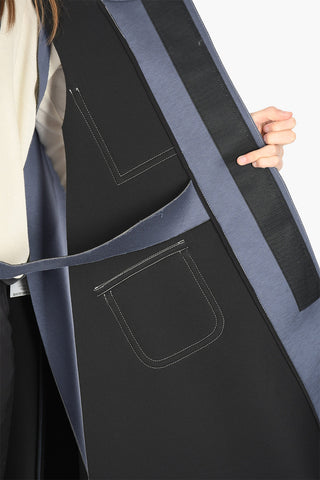 MM0 vintage effect coat with Touch Strap Closure 