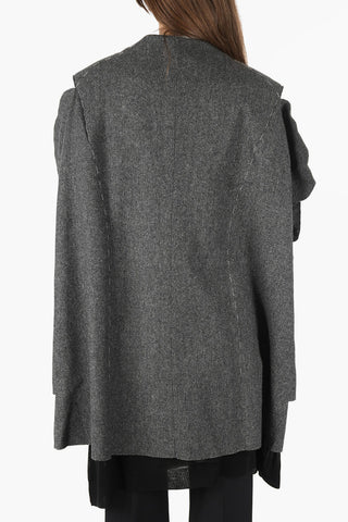 MM0 tweed double beasted oversized vest