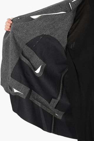 MM0 tweed double beasted oversized vest