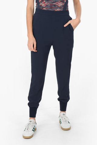 Soulch pants with elastic waist and cuffed ankles