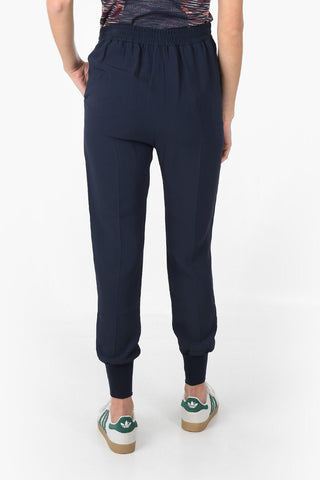 Soulch pants with elastic waist and cuffed ankles