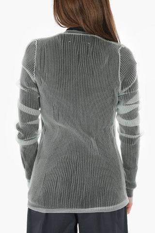 MM0 cardigan UPSIDE-DOWN in doppio tessuto