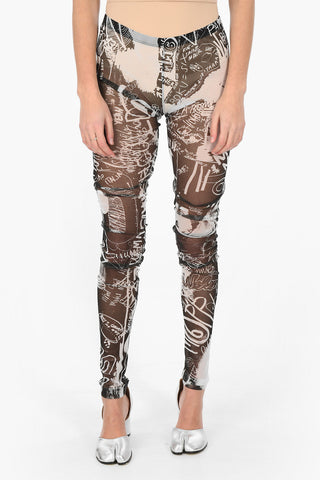 MM6 Graffiti Printed Leggings