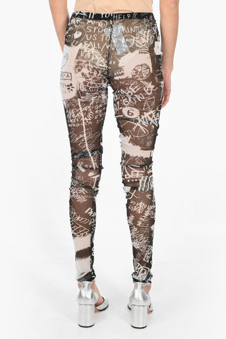 MM6 Graffiti Printed Leggings