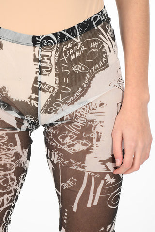 MM6 Graffiti Printed Leggings