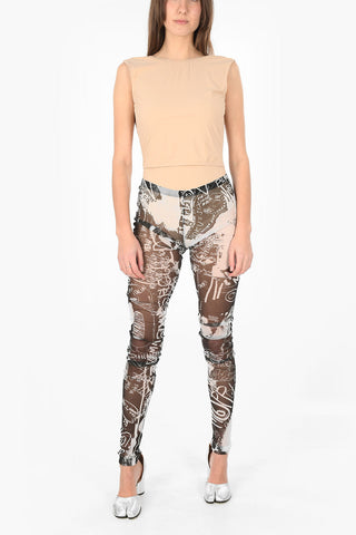 MM6 Graffiti Printed Leggings