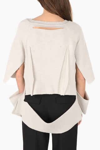 MM0 cut out details crew-neck sweater