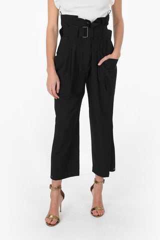 High Waist Paperbag Trousers with Belt