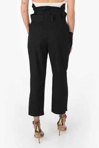 High Waist Paperbag Trousers with Belt