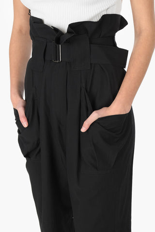 High Waist Paperbag Trousers with Belt