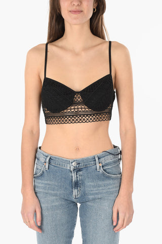 Spaghetti straps embroidered LENA bralette top