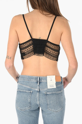 Spaghetti straps embroidered LENA bralette top