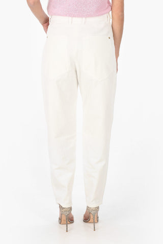 Pantaloni in velluto a coste a vita media
