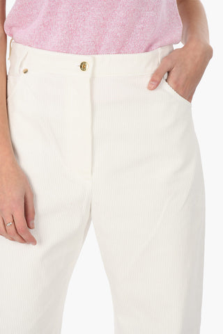 Pantaloni in velluto a coste a vita media