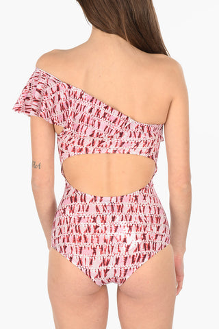 One shoulder  SICILYA One-piece Swimsuit with Ruffle
