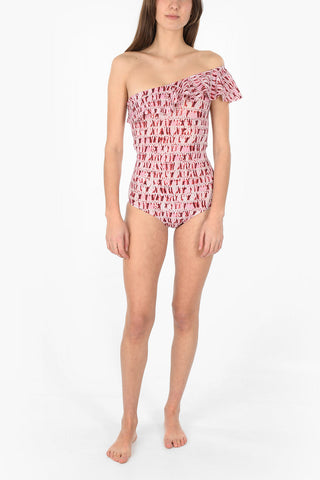 One shoulder  SICILYA One-piece Swimsuit with Ruffle
