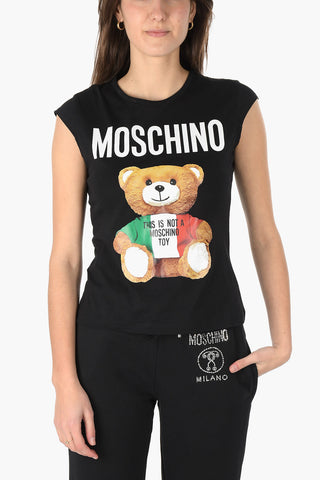 COUTURE! Printed T-shirt With cap sleeves