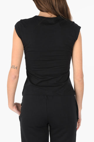 COUTURE! Printed T-shirt With cap sleeves