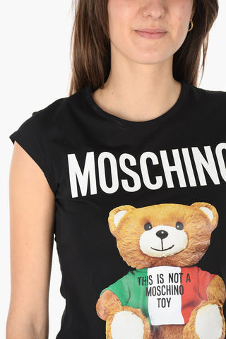 COUTURE! Printed T-shirt With cap sleeves