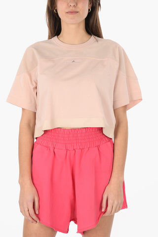 STELLA MCCARTNEY Cropped t-shirt with mesh detail
