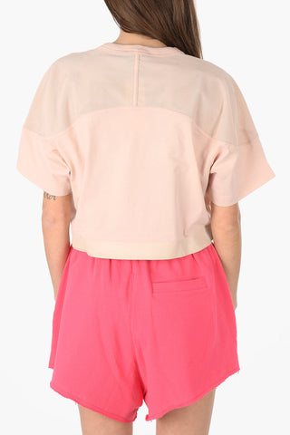 STELLA MCCARTNEY Cropped t-shirt with mesh detail