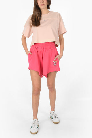 Shorts in felpa a vita alta con stampa GOOD FOR YOU