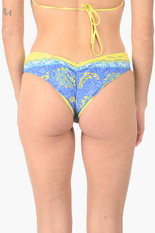 Culotte Bikini stampato con Arricciatura